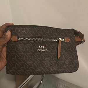 Jones New York Brown Belt Bag with Textured Design